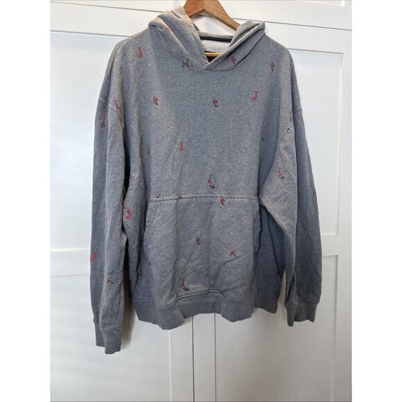 Jordan Sweater XXL Mens Hoodie Cotton Brown Solid Mini Jordan Characters - Picture 3 of 14